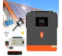 DHsdlpLU Onduleur Solaire Hybride (4,2Kw-24V/6,2Kw-48V) - CC (24/48V) vers Ca (230V), Contrôleur De Chargeur Solaire Mppt 120A, Machine Hybride Tout-en-Un Hors,6.2KW-WiFi
