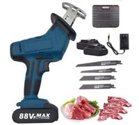 DHsdlpLU Scie à Os sans Fil, Scie Alternative sans Fil 21 V, Scie Sabre électrique à Vitesse Variable 0-3000 TR/Min, 4 Lames, pour La Coupe du Bois Et du Métal,B