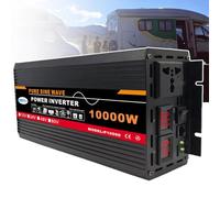 DHsdlpLU Système Solaire D'inverseur De Puissance d'onde Sinusoïdale Pure De 1500 W/Puissance De Crête 10000 W/Panneau Solaire/Maison/Extérieur/RV/Onduleur,24V-110V