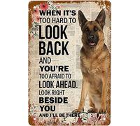 DHsigns Plaque en métal vintage - 20,3 x 30,5 cm - Inscription « When Its Too Hard to Look Back and Youre » - Pour cuisine, café, pub, garage, bière, porche, restaurant - Décoration rétro