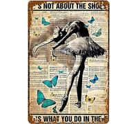 DHsigns Plaque en métal vintage - 20,3 x 30,5 cm - It's Not About The Shoes Its What You Do in - Pour cuisine, café, pub, garage, bière, porche, restaurant - Décoration rétro