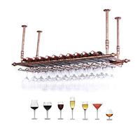 DHSKFUA Bar Upside Down Bas Rack Rouge Red Wine Rangement étagère Plafond de Tasse de Suspension Européen Slee Verre Verre de vin Simple Metal Decoration Iron Decoration Bar COMPTENDRE VIGNAGE RESTAU