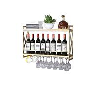 DHSKFUA Bouteau à vin Mural Rack/Porte-Bouteille en Verre Bread/Porte-vin Win Murd Wine Battle Porte-étagère de vin et Rack en Verre/Magasin de Rangement en liège Rouge, Blanc, Champagne Progress