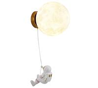 DHSKFUA Mur de Chambre pour Enfants Résine Astronaute Mural Mont Light Creative Moon Wall Lampe, Art Deco Explore Lighting Fixture Globe Night Lamps for Girls Boys Bedroom, G9 Socket Progress