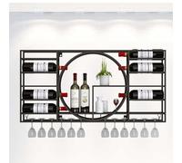 DHSKFUA Murmot à vin Mural étagères Bar Bar Bar Rack à vin Mur Murmé avec Porte-vin Suspendu étagère d'alcool à vin Suspendu. Progress