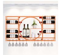 DHSKFUA Murmot à vin Mural étagères Bar Bar Bar Rack à vin Mur Murmé avec Porte-vin Suspendu étagère d'alcool à vin Suspendu. Progress