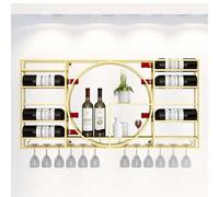 DHSKFUA Murmot à vin Mural étagères Bar Bar Bar Rack à vin Mur Murmé avec Porte-vin Suspendu étagère d'alcool à vin Suspendu. Progress