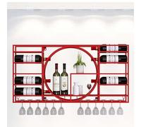 DHSKFUA Murmot à vin Mural étagères Bar Bar Bar Rack à vin Mur Murmé avec Porte-vin Suspendu étagère d'alcool à vin Suspendu. Progress