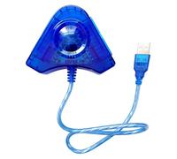 DHSKZRMJ Adaptateur convertisseur USB 2 en 1 compatible avec PSX PS1 PS2 vers PS3 PC portable Bleu