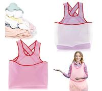 DHSWNNG Lot de 2 Tablier de Lavage Grande Poche, Tablier a Linge Imperméable Laundry Apron Tablier Pratique pour Sécher avec Poche pour Organisateur Portable (Rose, Violet)
