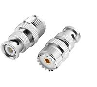 DHT Electronics 2 pcs RF Coaxial Coax Adaptateur BNC mâle vers UHF Femelle So-239 So239