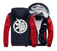 DHUAOPCK Sweat Polaire Homme Zippé Monst-er Hunt-er, Blousons Manche Longue Casual Patchwork, Sweats Douce Doublure, pour Randonnée, Hiver(Multicolor 3,3XL)