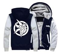 DHUAOPCK Sweat Polaire Homme Zippé Monst-er Hunt-er, Blousons Manche Longue Casual Patchwork, Sweats Douce Doublure, pour Randonnée, Hiver(Multicolor,XXL)