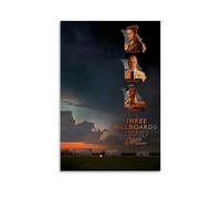 DHUQWEYWQEB Three Billboards Outside Ebbing Missouri1 Poster mural sur toile vintage esthétique Décoration d'intérieur pour salon, chambre à coucher, 50 x 75 cm, style sans cadre