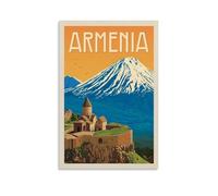DHWDPO Poster vintage de voyage Arménie sur toile pour décoration murale d'intérieur, salon, chambre à coucher, 20 x 30 cm, sans cadre