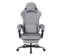 DHWDS Fauteuil de bureau ergonomique rose avec double support lombaire réglable en hauteur, appuie-tête, charge maximale 150 kg, chaise pivotante