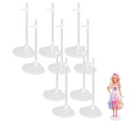 DHWEKU 10 Pièces Support de Présentoir de Poupée en Plastique,Support de Poupée Transparent, Réglable Vêtements Accessoires pour Poupée pour 28-33 cm Poupée Barbie Enfant