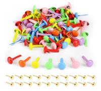 DHWEKU 120 Pièces Mini Brads,Amour Attaches Parisiennes à Tête Métal Brads 8.3mm x 17mm pour Scrapbooking Craft Papier Bricolage Estampage Accessoires