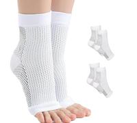 DHWEKU 2 Paires Chaussettes pour Neuropathie Chevillere Entorse Chaussettes Chevillere De Maintien Sport Attelle Cheville pour Hommes Femme Protege Cheville for Football Basketball Running Hiking
