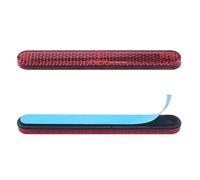 DHWEKU 2 pièces 100 x 13 mm moto vélo E4 réflecteur rouge réflecteur arrière œil de chat universel mini moto E4 réflecteur pour moto,vélo, multifonction, auto-adhésif, arrière E4