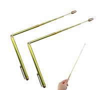DHWEKU 2 Pièces Baguettes de Radiesthésie, Tiges de Radiesthésie en Cuivre pour Divination de L'eau, Echerche de Sources et D'objets, Tracer l'énergie Spirituelle