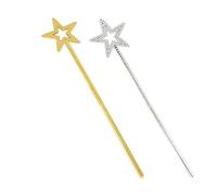 DHWEKU 2 Pièces Tiges Magiques, Paillettes, tiges de Princesse, étoiles Magiques, bâton de fée pour Noël, Costume, Accessoires,fêtes d'anniversaire, Accessoires