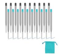 DHWEKU 20 pièce Cartouche Stylo Bille,Recharge Stylo Bille,Stylo Bille Pointe Fine, Rollerball Refill,Recharge Remplacement,pour Remplacement Recharges Stylo à Bille,Bleu,Noir