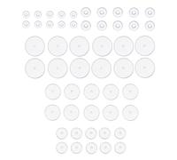 DHWEKU 50pcs Disques de Traitement en Silicone Transparent Perforé, pour Piercing et Guérison, Souples et Anti-Hyperplasie, Épaisseur de 1,2mm à 2mm
