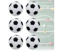 DHWEKU 6 Ballons de Table Baby-Foot, 23mm Balles de Table Baby Foot,Mini Ballons de Baby-Foot, Jeu de Société de Football pour Adultes Enfants,Noir et Blanc