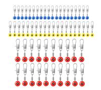 DHWEKU 60 Pcs Emerillon Baril de Pêche, Agrafes de Pêche, Haricot Espace de Pêche, Connecteurs de Flotteur de Pêche en Acier Inoxydable, Accessoires de Pêche, 3 Tailles