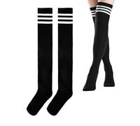 DHWEKU chaussettes hautes Femme chaussettes montantes femme Extra Longues Chaussettes Hautes de Cuisse Montantes Chaussettes de Genoux para Sport Cosplay