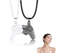 DHWEKU Collier pendentif femme, collier couple, collier magnétique, collier pendentif contrôleur de jeu pour couples ou meilleurs amis, cadeaux de vacances, cadeaux d'anniversaire