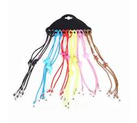 DHWEKU Cordon Lunettes Corde à Lunettes pour enfants, 12Pcs Réglable Universel Attaches Lunettes Sangles PU Lunettes Chaîne Ficelle Titulaire Cordons Femmes Hommes Lunettes pour Sport Running Camping