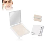 DHWEKU Feuilles Matifiantes Bio pour Visage avec Miroir et Houppette Papier Matifiant Visage Pack Merci Handy, Papier Buvard de 200, Idéales pour Tous Types de Peau, Vegan et Écologiques
