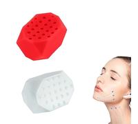 DHWEKU Machoire Musculation, Silicone Jaw Exerciser, Muscler Mâchoire pour Hommes et Femmes 2pcs(rouge, blanc)