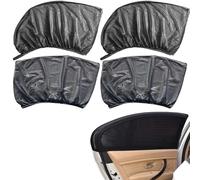 DHWEKU Pare Soleil Voiture Bébé,4 Pièces Chaussette pour Enfants et Animaux,Bloquer Les Rayons UV Anti Moustiquaire,Taille Universelle pour Plupart des Voitures