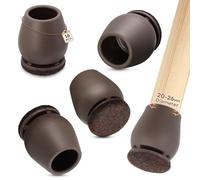 DHWGang 16 Pièces de Protections pour Pieds de Chaise, en Silicone avec Feutre, Antidérapantes, Réductrices de Bruit, pour Chaises Basculants et Droits, 20 mm - 26 mm