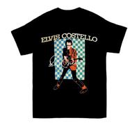 DHXKLCF Elvis Costello Armed Force Tour Cotton T- Shirt Unisex All SizeBlackL