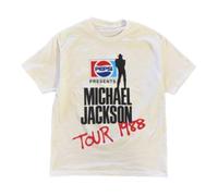 DHXKLCF Michael Jackson Tour 1988 T-shirtWhiteS