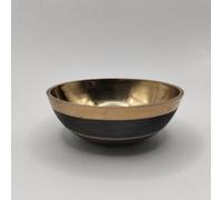 DHYANA Bol Kansu Brillant en Métal pour Massage Ayurvédique - Pieds et Visage - Ayurveda Panchakarma - 8cm