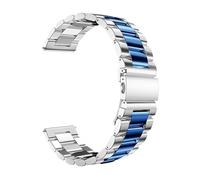 DHYUACN Bracelet de Montre Métallique Bracelet de montre en métal, acier inoxydable, à dégagement rapide, 20 mm, 22 mm(Silver Blue 11,22mm)