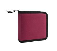 DHYUACN Coffret Rangement DVD 1Pc 40 tablettes CD DVD disques Oxford Sacs à Main Mallette de Rangement CD/DVD étui Organisateur Support livret BibliothèQue Maison(Red)