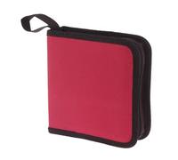 DHYUACN Coffret Rangement DVD Étui de Transport for 40 disques CD DVD, Sacs à Main, Organisateur, Portefeuille, Rangement, boîte d'album, Support livret, Tissu Oxford BibliothèQue Maison(Red)