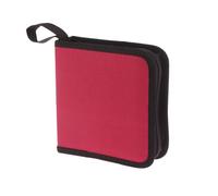 DHYUACN Coffret Rangement DVD Portable 40 pièces Disque CD DVD Portefeuille Organisateur de Stockage boîtes Support Pochette Sac Album BibliothèQue Maison(Red 16cm)