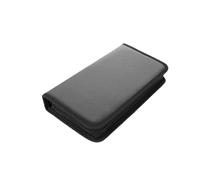 DHYUACN Coffret Rangement DVD Support de Sac Transport Disque Portable CD VCD DVD, Pochette Rangement Double Face for, étui Organisateur Portefeuille d'album BibliothèQue Maison(80 Capacity Black)
