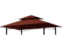 DHYUACN Housses De Remplacement pour Auvents Toit de Remplacement for tonnelle Barbecue 5x8 Abri extérieur Tente à Deux Niveaux(Red)