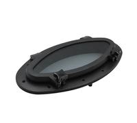 DHYUACN Hublot Bateau Hublot à Ouverture Ovale Noir - Fenêtre de Trappe d'accès au portillon for Marine/Bateau/Camping-Car