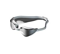 DHYUACN Lunettes De Natation Lunettes de Natation antibuée avec lentille Grand Angle HD, Ajustement Confortable, Pont Nez réglable(White Silver)