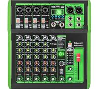 DI-6UX Mélangeur audio professionnel, 99 effets de réverbération DSP, entrée USB MP3, alimentation fantôme, MULTI