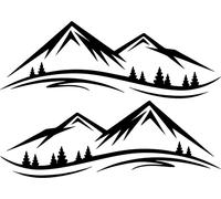 DI Berg Décor Autocollant universel pour VW T5 T6 Camper Van Campervan Camping-car Moto Bateau - Jaune